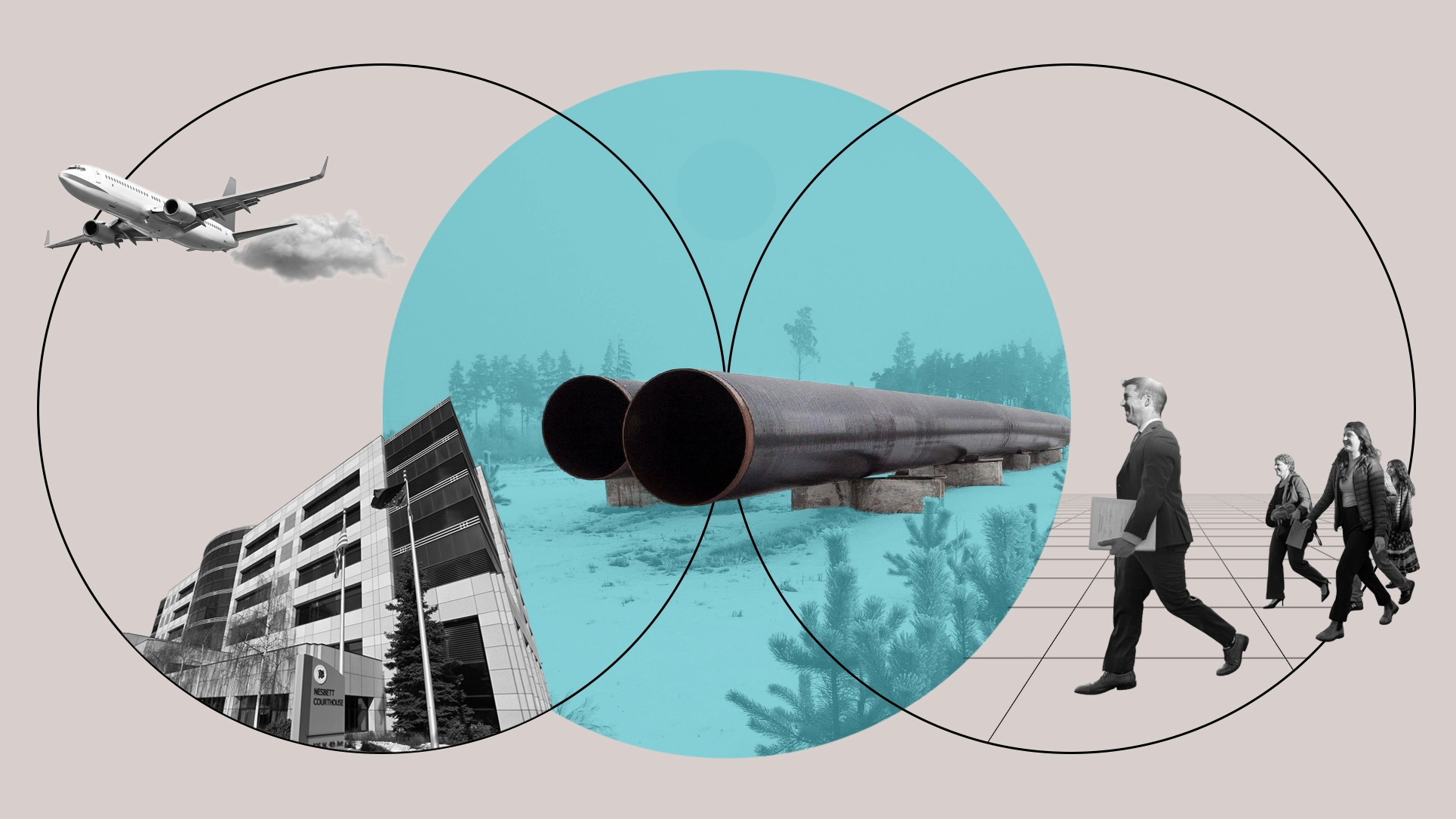 Gas pipeline running through Alaska.